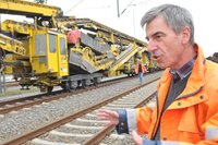 Umbauzug am Freiberger Bahnhof
