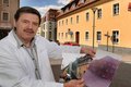Klaus Stampniok am Frankenberger Markt