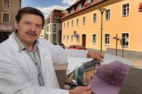 Klaus Stampniok am Frankenberger Markt