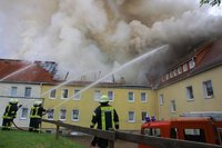 Ein Gro�brand in Schneeberg hielt am Freitagabend die Rettungskr�fte in Atem.