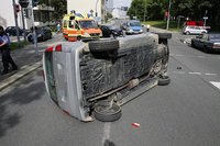 Bei einem schweren Unfall auf der Zschopauer Stra�e in Chemnitz sind am Montag zwei Personen zum Teil schwer verletzt worden. 