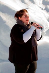 Conny Vegas am Mittwoch bei der Pr�sentation des WM-Songs in Oberwiesenthal.