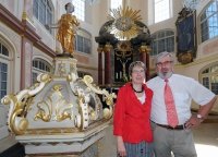 Superintendent Glauchau Peter Hess mit Ehefrau Doris.