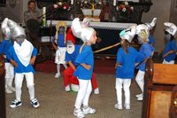 Die Tanzm�use des SV Sch�nbrunn machen auch als Schl�mpfe eine gute Figur 