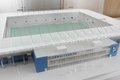 Das geplante CFC-Stadion als Modell.
