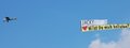 Flugzeug mit Banner