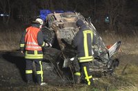 An der A4 bei Glauchau ist am Samstagabend ein Ford ausgebrannt. 