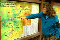 Ausk�nfte �ber das Netz der Terrain-Kurwege und Nordic-Walking-Strecken