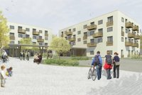 Geb�udekomplex an der Ecke Humboldt-/Saarstra�e