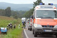 Zwei Senioren sind am Montag auf der B 101 zwischen Forchheim und Pockau in H�he der "Blauen Taube" verungl�ckt.