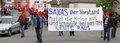 Demonstration der Besch�ftigten der Werdauer Saxas Nutzfahrzeuge AG