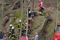 Eine 63-j�hrige Frau ist am Freitag von einer Felswand an der Zwickauer Mulde in Wolkenburg gerettet worden. 
