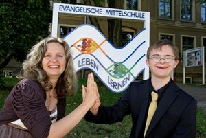 Erfolgsteam: Fabian Richter und Betreuerin Kati Schmidt.