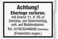 Zeitungsanzeige