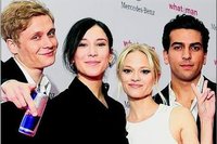 Matthias Schweigh�fer, Sibel Kekilli, Mavie H�rbiger und Elyas M'Barek (v.l.) sind auf Promo-Tour. 