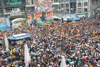 Wie hier 2010 soll es ab 9. Juni auf dem Chemnitzer Neumarkt wieder Public Viewing geben.