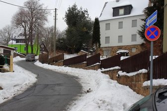 Einbahnstraße in Beierfeld
