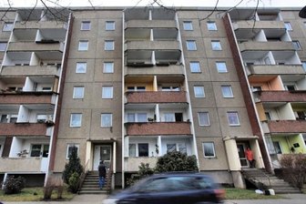 Plattenbau in Lößnitz
