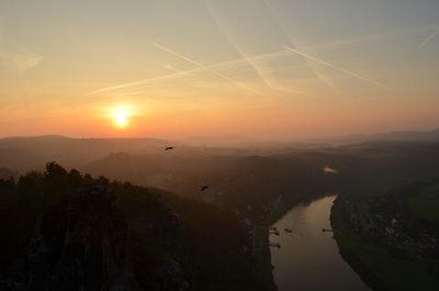 <p>
	Blick auf die Bastei.</p>
