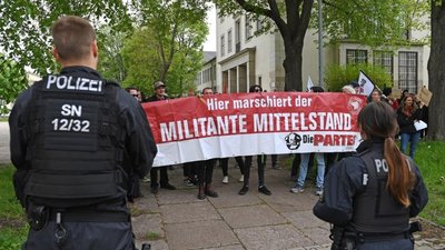 <p>Protest gegen das Pro-Chemnitz-Bürgerfest.</p>