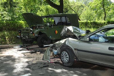 <p>Laut Polizei wurden fünf Personen verletzt, vier davon schwer.</p>