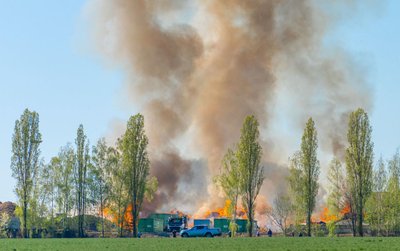 <p>Bereits im letzten Jahr brannte es auf dem Gelände.</p>
