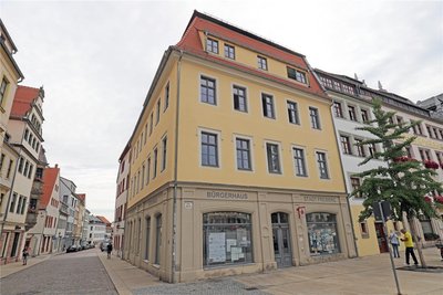 Das Bürgerhaus am Freiberger Obermarkt.