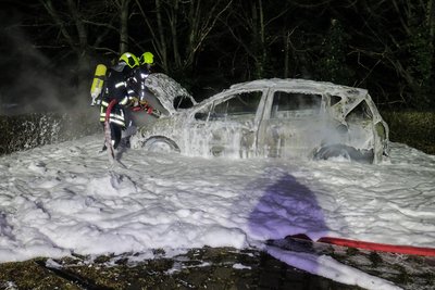 Der Brand wurde von der Feuerwehr mit Schaum gelöscht.