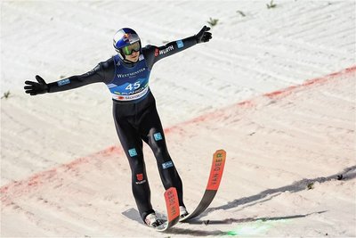 Auf biegsamen Skiern zu WM-Silber: Andreas Wellinger. 