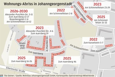 Die Neustadt schrumpft um die Hälfte. Die Umsetzung der Pläne ab 2026 ist aber noch abhängig von Fördermitteln. Gibt‘s keine, kommt auch kein Abriss.