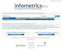 Screenshot der Seite www.infometrics.de