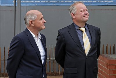 Das Verhältnis zwischen Fankhänel und seinem Amtskollegen Uwe Redlich (r., parteilos) ist kompliziert.