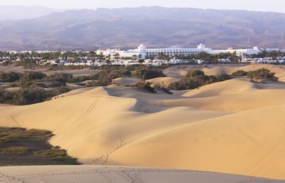 Der berühmte Stand von Maspalomas auf Gran Canaria.