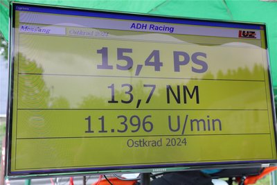 Auf einem Bildschirm konnten die Besitzer verfolgen, was ihre Maschine unter der Haube hat.