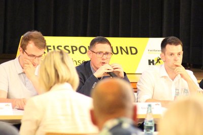 KSB-Präsident Eric Braun (M.) setzt beim Thema Sportförderung weiterhin auf den Dialog mit den politischen Entscheidungsträgern.