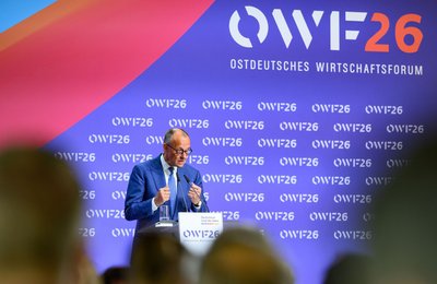 Kanzler Merz sagt: "Es gibt auch keinen Grund für Pessimismus und Schwarzmalerei über die Zukunft unseres Landes."