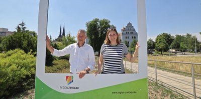 Im Muldeparadies in Zwickau gibt es den überdimensionalen Bilderrahmen für tolle Fotos schon. Und vielleicht auch bald in Werdau.