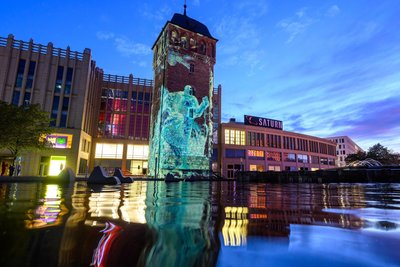 Erste Eindrücke zum diesjährigen Lichtfestival gab es bereits am Dienstagabend zu sehen.