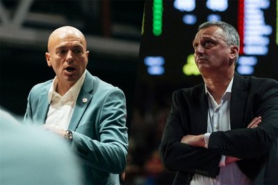Niners-Trainer Rodrigo Pastore (links) gilt als Architekt des Chemnitzer Erfolges. Bahcesehir-Coach Dejan Radonjic hat auf internationalem Parkett schon sehr viel Erfahrung.