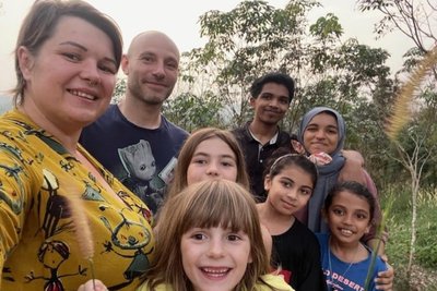 Gastgeber Rafeeq Paruthooly und seine Familie in Kozhikode (Indien) sind gute Freunde geworden.