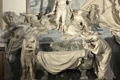 Ein berühmter Sachse ist in der Straßburger St. Thomas Kirche bestattet. Das marmorne Grabdenkmal von Hermann Moritz Graf von Sachsen (1696-1750), der als Feldmarschall dem französischen Königshaus viele Siege auf dem Schlachtfeld errang. Foto: Peter Redlich
