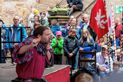 Mittelalterliches Treiben wird am Himmelfahrtstag auf der Burg Kriebstein herrschen. 