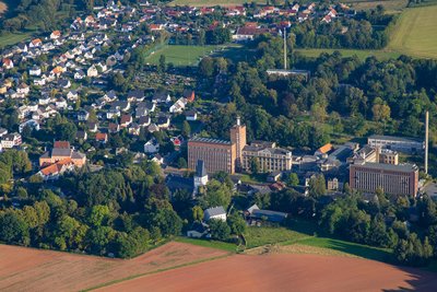 Oberlungwitz aus der Vogelperspektive.