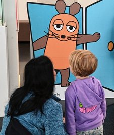 Die Maus aus der gleichnamigen Sendung ist bei Kindern populär.