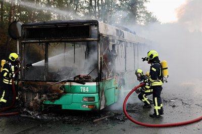 Beim Einsatz mussten einige Feuerwehrleute Atemschutz tragen.