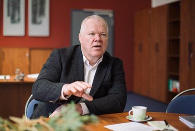 Der bisherige Polizeipräsident der Landeshauptstadt Dresden und künftige Landespolizeipräsident von Sachsen, Horst Kretzschmar, spricht im Interview in der Polizeidirektion Dresden.