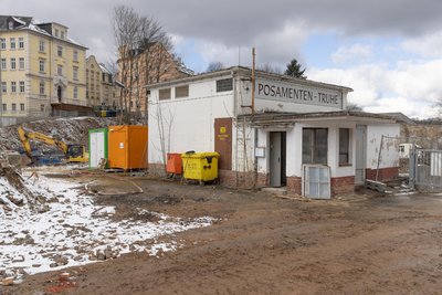 Nach dem Abriss des einstigen OPEW-Hauptwerks erinnern nur noch Reste an den alten Industriestandort in Annaberg.