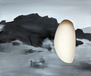 Wenn etwas fehlt: "Ohne Titel (Robert Smithson)" (2002) von Wilhelm Sasnal, Schenkung von Céline und Heiner Bastian.