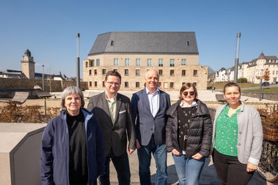 Die Köpfe hinter der „Bürger:innenakademie“ (von links): Diana Zierold, Steffen Schönicke, Lutz Neumann, Theresia Schumann und Jana Jestädt.