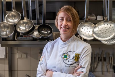 Claudia Lappöhn, Gastronomin, Köchin in der Sportgaststätte Leukersdorf.